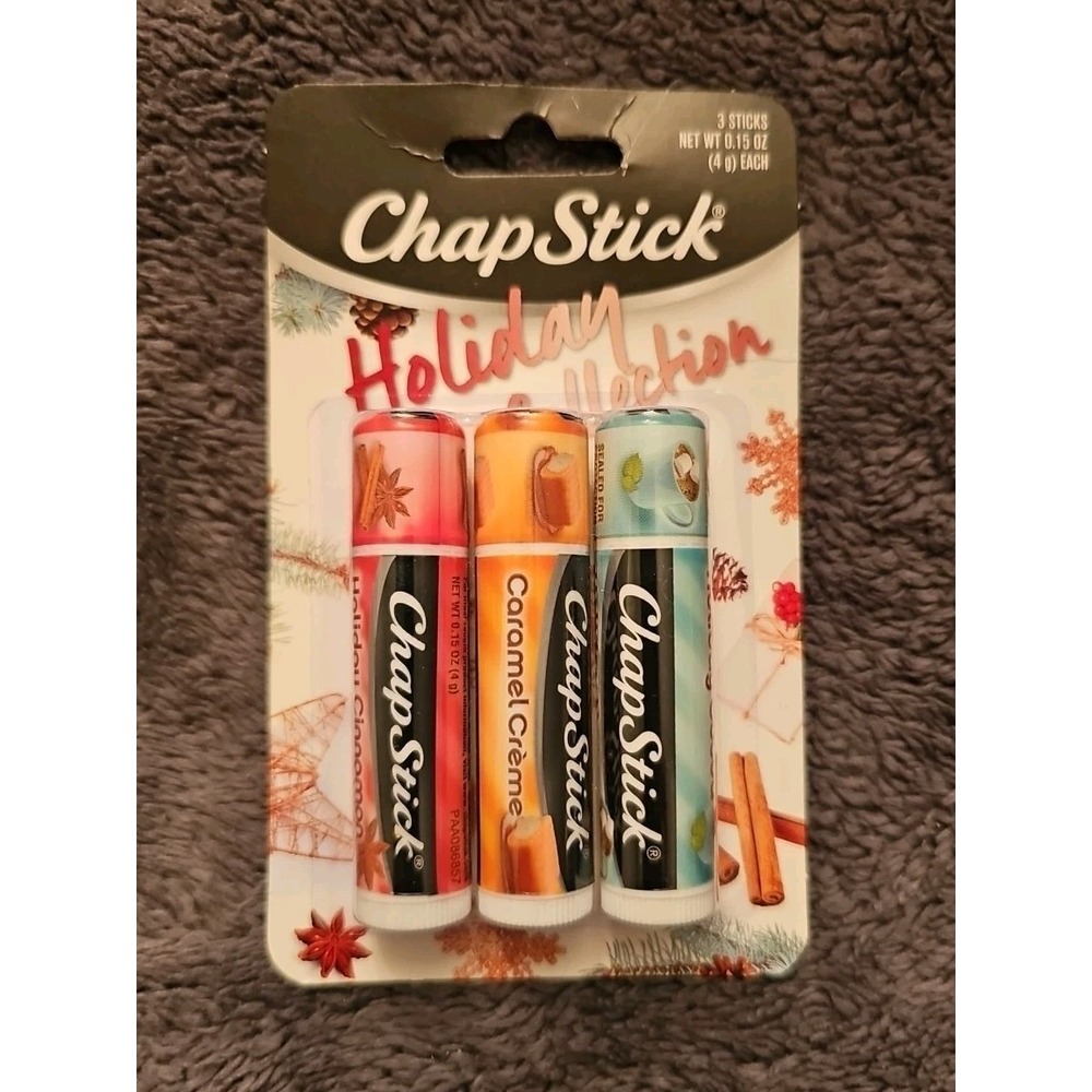 Chapstick 3 Piece Holiday Set Cocoa + Caramel Cream + Holiday Cinnamon
